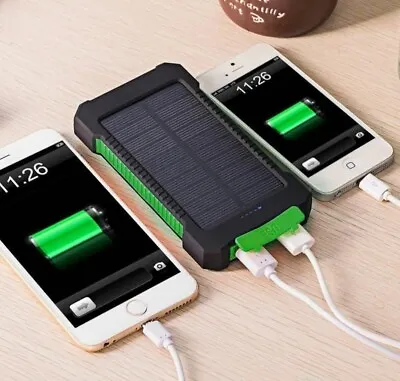 $35 • Buy 50000mah Solar Power Bank Portable External Battery Dual USB Phone Charger Green