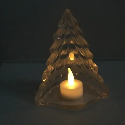 Mikasa Winter Dream Frosted Christmas Tree Votive Candle Holder Germany • $15