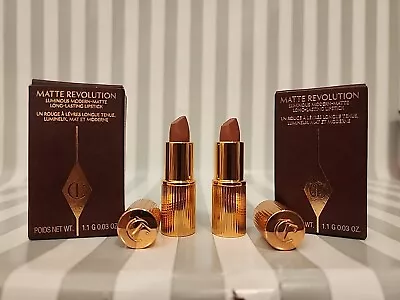 2 Charlotte Tilbury Pillow Talk Mini Matte Revolution Lipstick New In Box  • $21.59