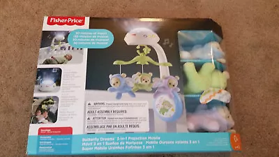 Fisher Price Butterfly Dreams 3-in-1 Projection Baby Mobile • $27.95