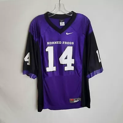 VTG Nike Team Mens TCU Horned Frogs #14 Andy Dalton Football Jersey Size Small • $79.99