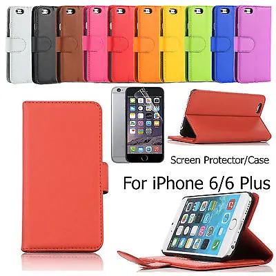 $6.99 • Buy Screen Protector/Wallet Leather Case Cover For Apple IPhone 6 7 8, IPhone X