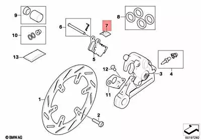 New BMW Genuine K16 G 450 X 0145 Pad Spring 34217717331 • $21.02