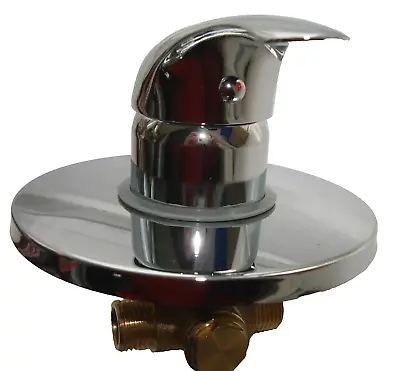 Manual Mixer Shower Valve Tap One Way All Metal Chrome Round 1/4 Turn 172 • £19.95