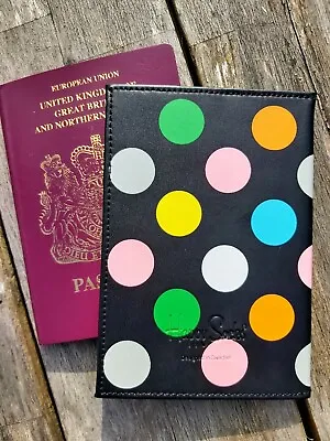 HAPPY SOCKS New Black PASSPORT & Ticket Wallet Holder Cover New Sweden Tag Shf15 • £16.95