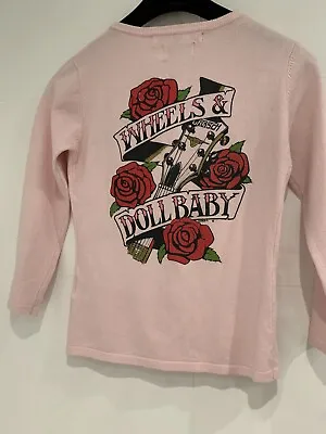 Wheels And Dollbaby Baby Pink Logo Cardigan Size 1 • $120