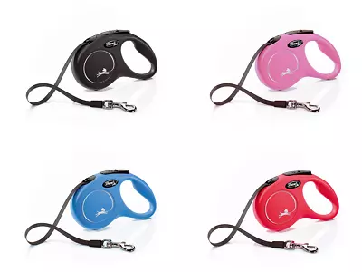 Flexi New Classic Retractable Lead Cord/Tape For Dogs Various Sizes & Colours • £21.10