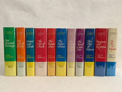 THE STORY OF CIVILIZATION 1-11 Will & Ariel Durant Complete Set Simon & Schuster • $129.95
