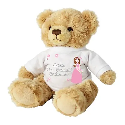 £20.99 • Buy Personalised Fabulous Bridesmaid Teddy Bear Wedding Thank You Gift Idea