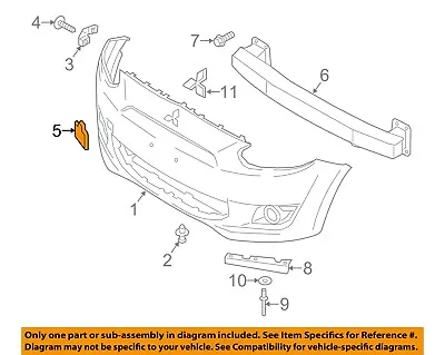 MITSUBISHI OEM 14-15 Mirage Front Bumper-Tow Hook Eye Cap Cover 6400D366HA • $19.14