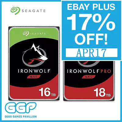 Seagate 3.5  HDD IronWolf And IronWolf Pro 1TB-24TB Internal NAS Hard Disk Drive • $189