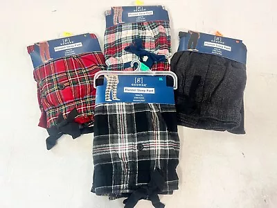 George Men's Comfy Plaid Checker Flannel Sleeping Pants Loungers CHOOSE PATTERN • $12.98