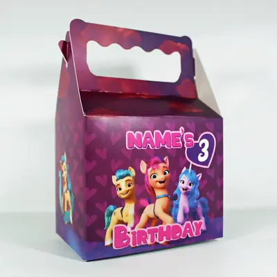 My Little Pony Children's Kids Personalised Party Boxes Bags Box Favour • £1.25