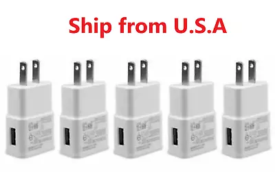 5x 2AMP USB WALL Charger POWER Adapter For SAMSUNG GALAXY S4 S5 S6 S7 NOTE 3 4 5 • $10.98