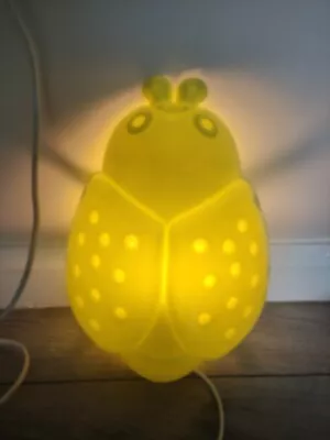 Ikea Ladybug Night Light Lamp SMILA BAGGE Children's Lime Green Bug Insect • £13.99