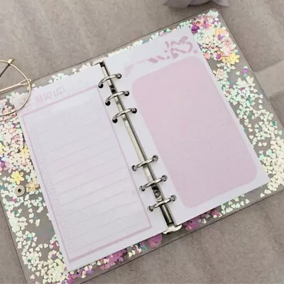 £7.99 • Buy 1PC A5/A6 Sequins Notebook Cover Loose Leaf Ring Binder File Folder Shake Card
