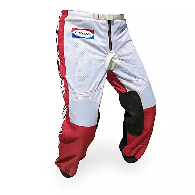 Vintage Style A1 Motocross Pants Red MX Enduro Trials Motorcycle Reign VMX • $149.95