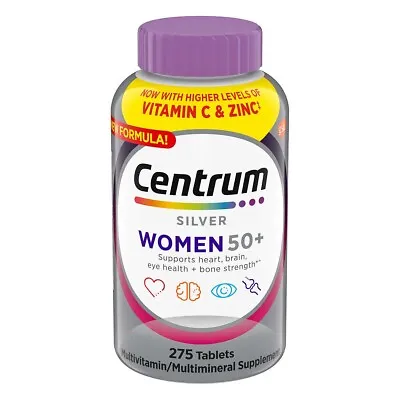 Centrum Silver MultiVitamin MultiMineral Complete Vitamin 275 Tabs Women 50+ • $28