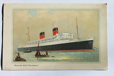 Cunard Liner R.m.s. Mauretania Card With Abstract Of Log • $13.75