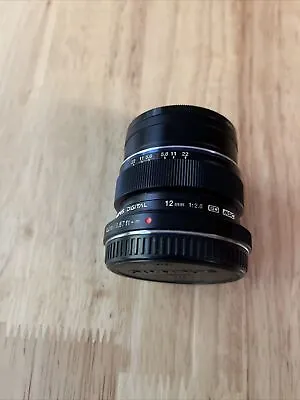 OLYMPUS M.Zuiko Digital ED 12mm F2.0 Lens Black For Micro Four Thirds Used • $250