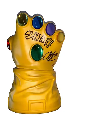 12  Infinity Wars Thanos Yellow Gauntlet Glove Toy Bank Hand Signed Jim Starlin • $147.49