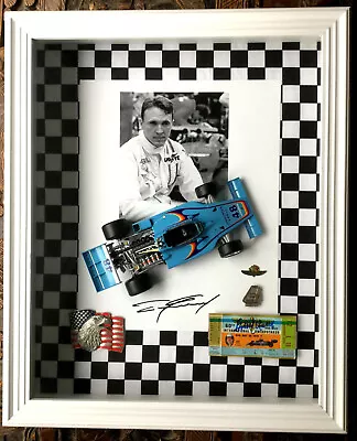 INDY 75' WINNER- EAGLE-Shadow BOX - SIGNED By Bobby Unser And Dan Gurney - 1/18 • $319