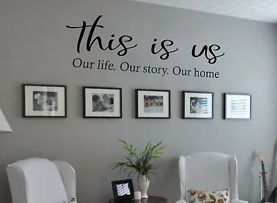 Wall Quote  This Is Us...  Sticker Vinyl Decal Modern Transfer Decor • £15.95