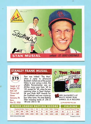 2023-1955 Style Collector Card - #175 Stan Musial- St. Louis Cardinals • $6.95