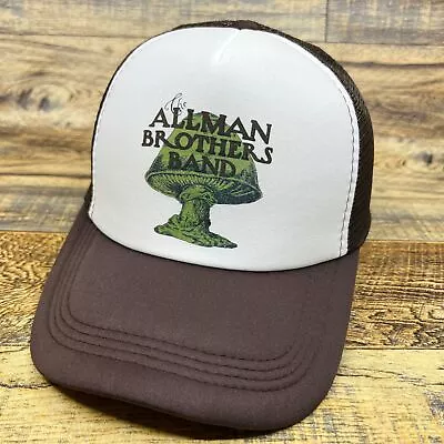 The Allman Brothers Mens Trucker Hat Brown Snapback Mushroom Retro Ball Cap • $19.99