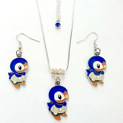 £12 • Buy Piplup, Pokemon Handmade Necklace & Earring Set With Free Gift Wrap, Gift Bag, 