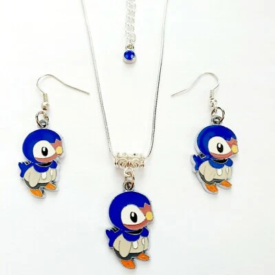 £12 • Buy Piplup, Pokemon Handmade Necklace & Earring Set With Free Gift Wrap, Gift Bag, 