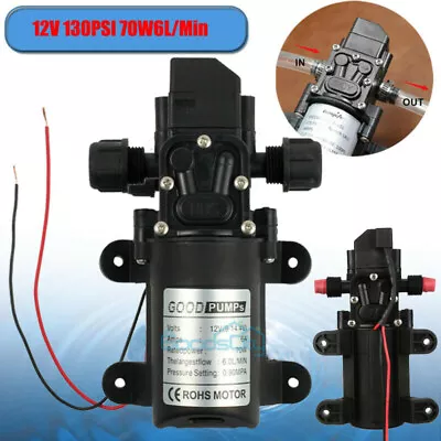 $31.49 • Buy 130PSI High Pressure RV Water Pump Diaphragm DC 12V MaX Self-Priming 70W