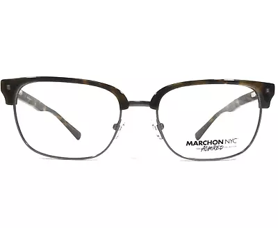 Marchon Eyeglasses Frames M-8001 215 Grey Brown Tortoise Square 53-18-140 • $39.99