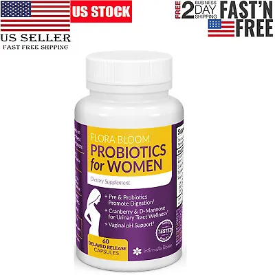 $24.99 • Buy Flora Bloom Probiotics For Women Supplement Feminine Formula For UTIS And GBS