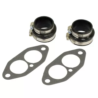 Empi 3228 Vw Bug Dual Port Intake Boot Kit Black Urethane Boots Clamps Gasket • $22.95