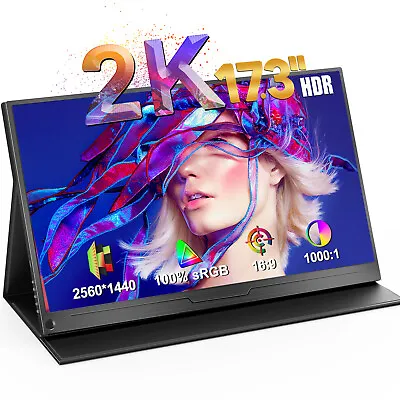 UPlays J3 - 1440P 17.3 Inch Portable Monitor Gaming Monitor 2K 100% SRGB Display • $220.99