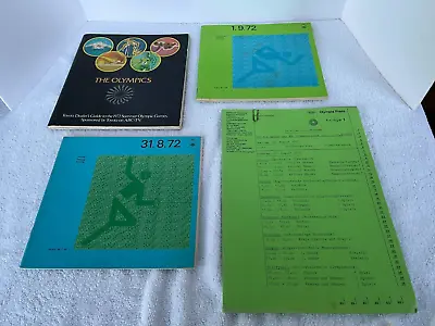 Lot Of Original 1972 Munich Olympic Programs-Hard To Find Items!! • $125