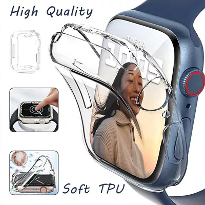 $5.50 • Buy For Apple Watch Screen Protector Case 9 8 Ultra 7 SE 654 TPU 49 38 40 41 44 45mm