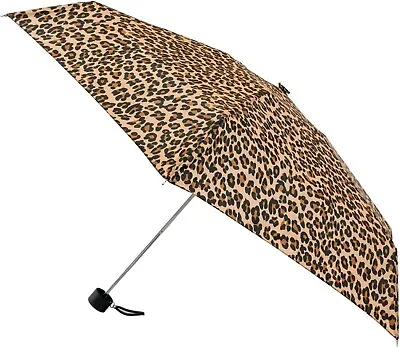 Totes Micro Mini Manual Umbrella NeverWet Technology Leopard 38  Arc NEW • $21.90