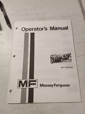 Vintage 1975 Massey Ferguson Mf 12 Baler Operators Manual  • $12.95