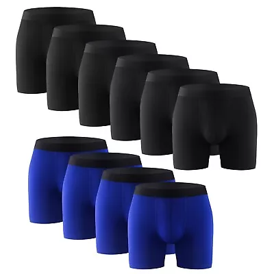 10PK Performance Mens Boxer Briefs Polyester Underwear Size Small M Large XL XXL • $30.69