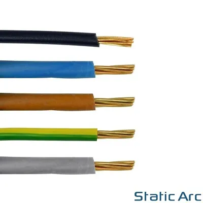 1 CORE ELECTRICAL CABLE SINGLE WIRE INSULATED PVC 6491X 1.5/2.5/4.0/6.0/10mm2 • £2.99