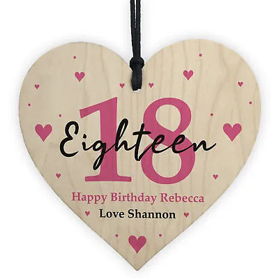 16th 18th 21st 30th 50th Birthday Gift For Women Her Wood Heart Gift Decoration • £4.99