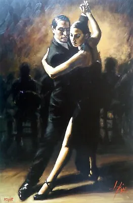 Fabian Perez  TANGO VI  Dance Hand Textured Limited Edition LARGE Canvas Signed • £1496.50