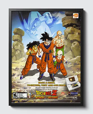 Dragon Ball Z Attack Of The Saiyans Nintendo Wii Glossy Promo Poster Print G1504 • $14.98