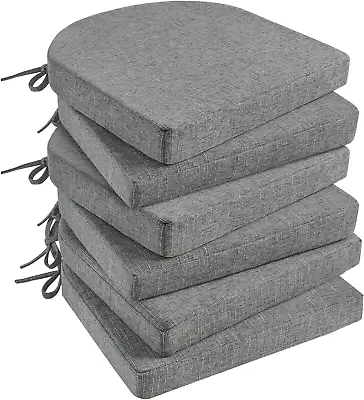 Chair Cushions For Dining Chairs 6 Pack Memory Foam Chair Cushion With Ties And • $109.73