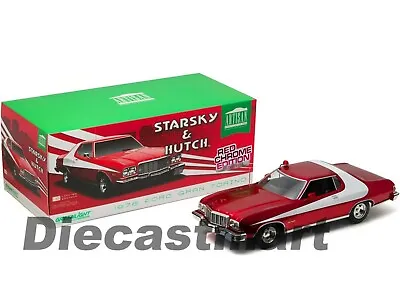 1976 Ford Gran Torino Starsky And Hutch Red Chrome Edition 1:18 Greenlight 19023 • $75.99