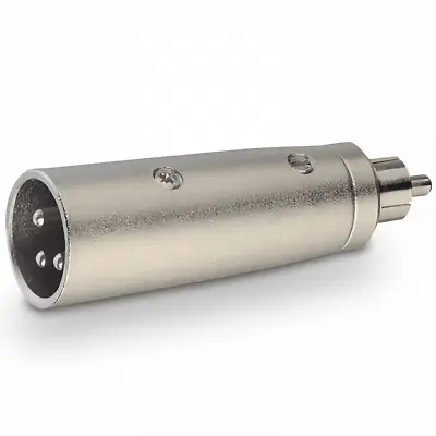 UKDJ RCA Phono Plug Male To 3 Pin XLR Plug Male Adapter • £4.99