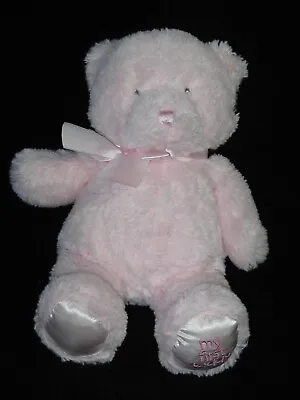 Baby Gund My First Teddy Bear Pink Plush Lovey 4043949 Satin Feet Stuffed Animal • $15.99