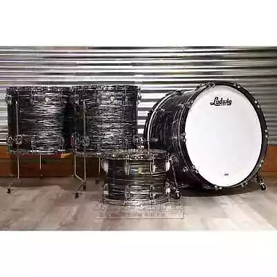 Ludwig Classic Maple 4pc 26/14/16/18 Drum Set Vintage Black Oyster • $4215